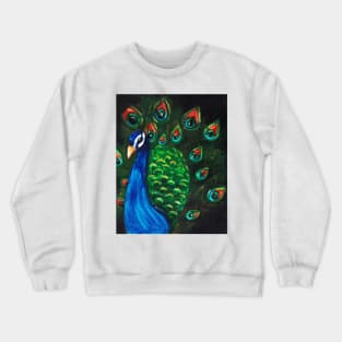 Watercolor - Peacock Crewneck Sweatshirt